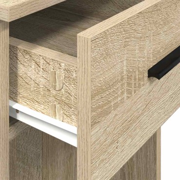 vidaXL Βάση πύργου υπολογιστή με συρτάρι Δρυς sonoma 35x45x77cm 1 τεμ.