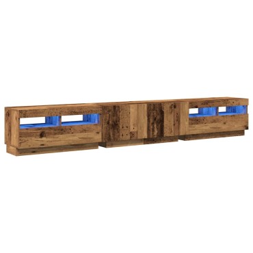 vidaXL Έπιπλο Τηλεόρασης LED Όψη Παλαιού Ξύλου 260x35x40cmΕπεξ. Ξύλο