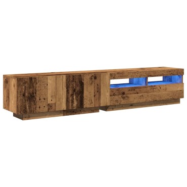 vidaXL Έπιπλο Τηλεόρασης LED Όψη Παλαιού Ξύλου 200x35x40cmΕπεξ. Ξύλο