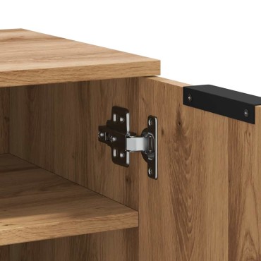 vidaXL Παπουτσοθήκη Χρώμα Αρτισιανή Δρυς 29,5x35x70cm Επεξ. Ξύλο