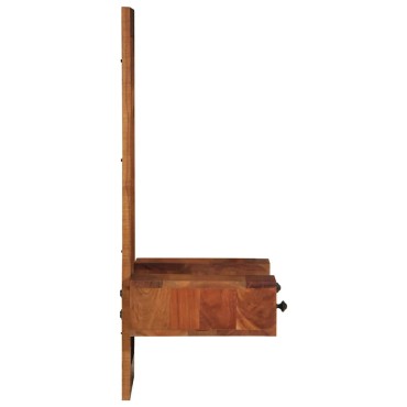vidaXL Καθρέπτης τοίχου με συρτάρια 60x33x90 cm Στερεό ξύλο ακακίας