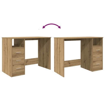 vidaXL Γραφείο Αρτισιανή Δρυς 102x76x50cm από Επεξεργασμένο Ξύλο 1 τεμ.