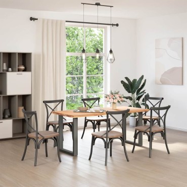 vidaXL Πόδια τραπεζαρίας σε σχήμα U 2 τεμ. Ανθρακί 70x(72-73)cm
