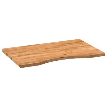 vidaXL Επιφάνεια Τραπεζιού Ορθογώνιος 80x60x2,5cm Μασίφ Ξύλο Δρυός 1 τεμ.