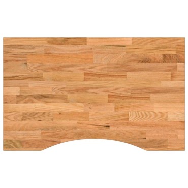 vidaXL Επιφάνεια Τραπεζιού Ορθογώνιος 80x50x2,5cm Μασίφ Ξύλο Δρυός 1 τεμ.