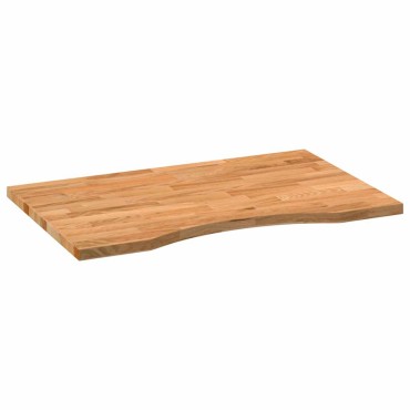 vidaXL Επιφάνεια Τραπεζιού Ορθογώνιος 80x50x2,5cm Μασίφ Ξύλο Δρυός 1 τεμ.