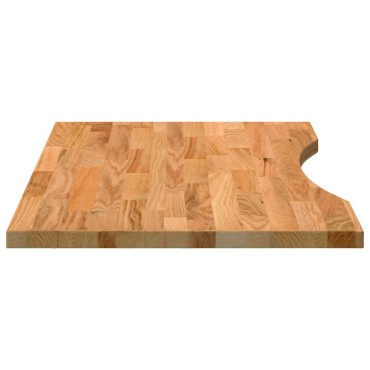 vidaXL Επιφάνεια Τραπεζιού Ορθογώνιος 80x50x2,5cm Μασίφ Ξύλο Δρυός 1 τεμ.