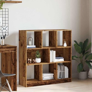 vidaXL Βιβλιοθήκη Παλιό Ξύλο 97,5x29,5x100cm από Μοριοσανίδα 1 τεμ.