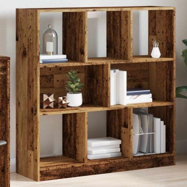 vidaXL Βιβλιοθήκη Παλιό Ξύλο 97,5x29,5x100cm από Μοριοσανίδα 1 τεμ.