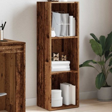 vidaXL Ντουλάπι βιβλίου Παλιό Ξύλο 36x30x114cm Μηχανικό Ξύλο 1 τεμ.