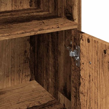 vidaXL Στήλη Μπάνιου Παλιό Ξύλο 30x30x95cm από Μοριοσανίδα 1 τεμ.