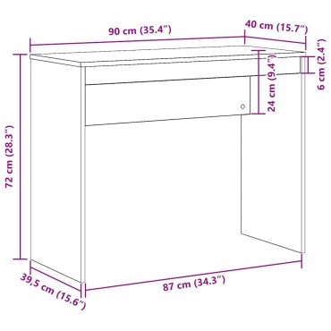 vidaXL Γραφείο Παλιό ξύλο 90x40x72cm από Επεξεργασμένο Ξύλο 1 τεμ.