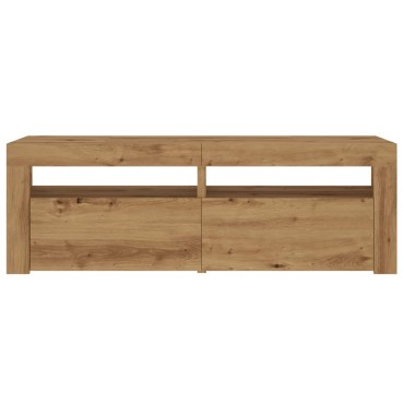 vidaXL Έπιπλο Τηλεόρασης με LED Αρτισιανή Δρυς 120x35x40cm Επεξ.Ξύλο