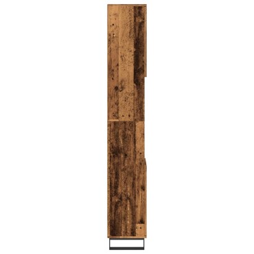 vidaXL Ντουλάπι μπάνιου Παλιό ξύλο 30x30x190cm Κατασκευασμένο ξύλο 1 τεμ.