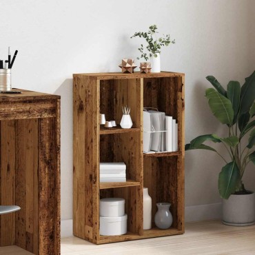 vidaXL Βιβλιοθήκη Όψη Παλαιού Ξύλου 50x25x80cm από Επεξ. Ξύλο 1 τεμ.