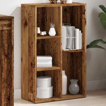 vidaXL Βιβλιοθήκη Όψη Παλαιού Ξύλου 50x25x80cm από Επεξ. Ξύλο 1 τεμ.