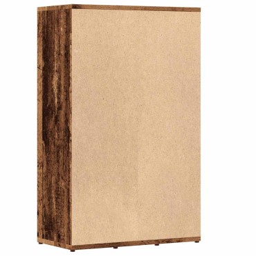 vidaXL Βιβλιοθήκη Όψη Παλαιού Ξύλου 50x25x80cm από Επεξ. Ξύλο 1 τεμ.