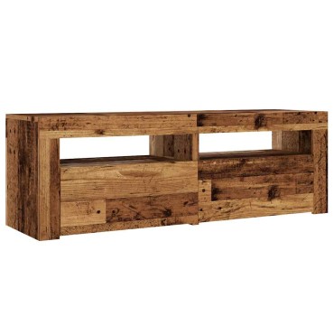 vidaXL Έπιπλο Τηλεόρασης LED Όψη Παλαιού Ξύλου 120x35x40cmΕπεξ. Ξύλο