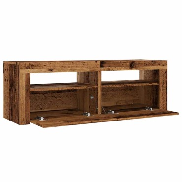vidaXL Έπιπλο Τηλεόρασης LED Όψη Παλαιού Ξύλου 120x35x40cmΕπεξ. Ξύλο