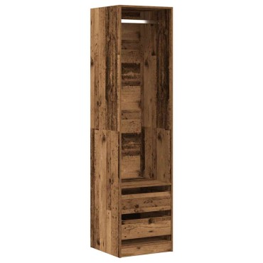 vidaXL Ντουλάπα Όψη Παλαιού Ξύλου 50x50x200cm από Επεξεργασμένο Ξύλο 1 τεμ.