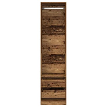 vidaXL Ντουλάπα Όψη Παλαιού Ξύλου 50x50x200cm από Επεξεργασμένο Ξύλο 1 τεμ.