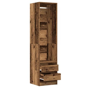 vidaXL Ντουλάπα Όψη Παλαιού Ξύλου 50x50x200cm από Επεξεργασμένο Ξύλο 1 τεμ.