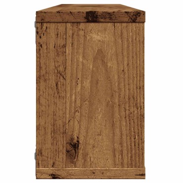 vidaXL Ράφια Κύβοι Τοίχου 4 τεμ. Παλιό Ξύλο 60x15x23cm Μοριοσανίδα