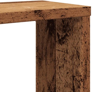 vidaXL Ράφια Κύβοι Τοίχου 4 τεμ. Παλιό Ξύλο 60x15x23cm Μοριοσανίδα
