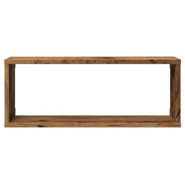 vidaXL Ράφια Κύβοι Τοίχου 2 τεμ. Παλιό Ξύλο 60x15x23cm Μοριοσανίδα