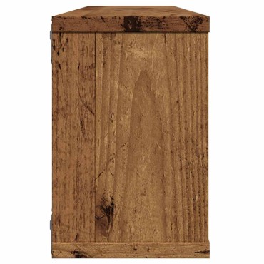 vidaXL Ράφια Κύβοι Τοίχου 2 τεμ. Παλιό Ξύλο 60x15x23cm Μοριοσανίδα
