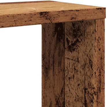 vidaXL Ράφια Κύβοι Τοίχου 2 τεμ. Παλιό Ξύλο 60x15x23cm Μοριοσανίδα