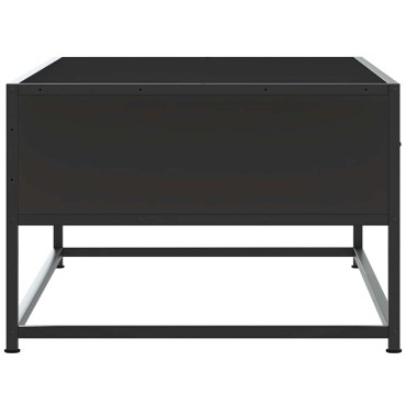 vidaXL Τραπεζάκι Σαλονιού Μαύρο 100x50x35cm από Επεξ. Ξύλο/Μέταλλο 1 τεμ.