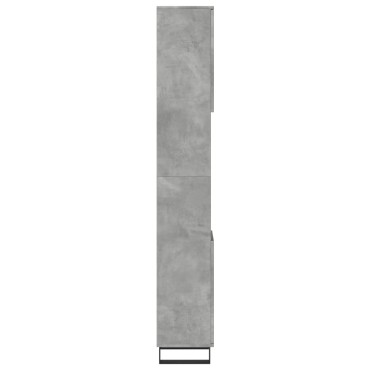 vidaXL Ντουλάπι Μπάνιου Γκρι Σκυροδέματος 30x30x190cm Επεξ. Ξύλο 1 τεμ.