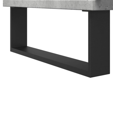 vidaXL Ντουλάπι Μπάνιου Γκρι Σκυροδέματος 30x30x190cm Επεξ. Ξύλο 1 τεμ.