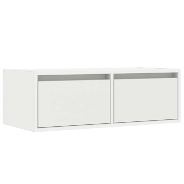 vidaXL Έπιπλο Τηλεόρασης με LED Λευκό 75x35,5x25cm