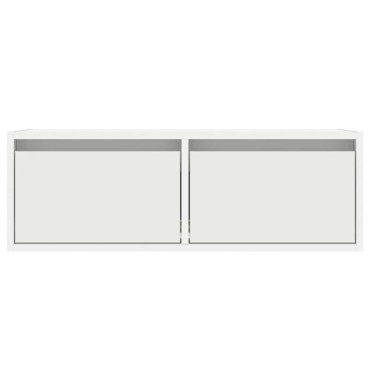 vidaXL Έπιπλο Τηλεόρασης με LED Λευκό 75x35,5x25cm
