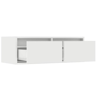 vidaXL Έπιπλο Τηλεόρασης με LED Λευκό 75x35,5x25cm