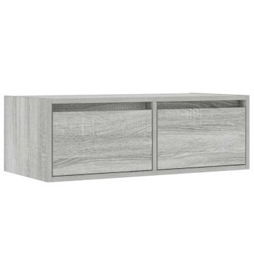 vidaXL Έπιπλο Τηλεόρασης με LED Γκρι Sonoma 75x35,5x25cm