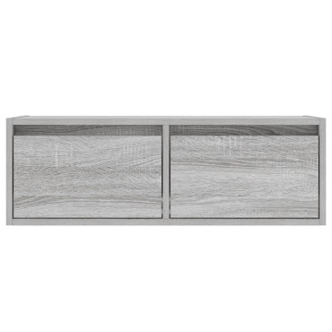 vidaXL Έπιπλο Τηλεόρασης με LED Γκρι Sonoma 75x35,5x25cm