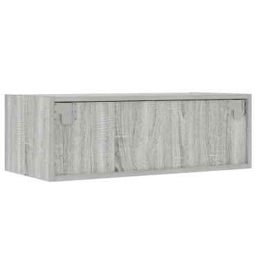 vidaXL Έπιπλο Τηλεόρασης με LED Γκρι Sonoma 75x35,5x25cm