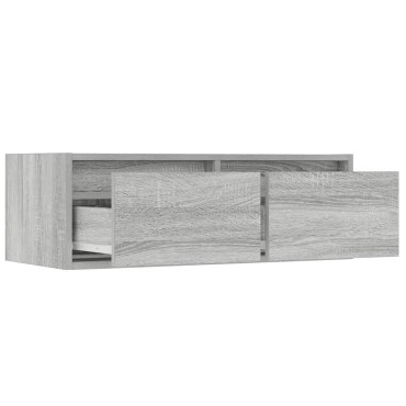 vidaXL Έπιπλο Τηλεόρασης με LED Γκρι Sonoma 75x35,5x25cm