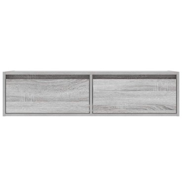 vidaXL Έπιπλο Τηλεόρασης με LED Γκρι Sonoma 100X35,5x25cm