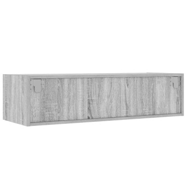vidaXL Έπιπλο Τηλεόρασης με LED Γκρι Sonoma 100X35,5x25cm
