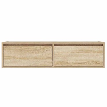 vidaXL Έπιπλο Τηλεόρασης με LED Sonoma Δρυς 100X35,5x25cm