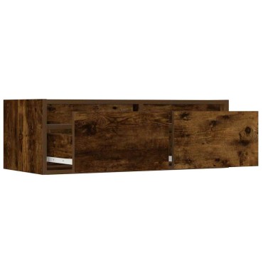 vidaXL Έπιπλο Τηλεόρασης με LED Καπνιστή Δρυς 75x35,5x25cm