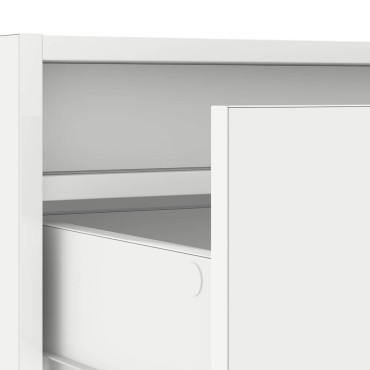 vidaXL Έπιπλο Τηλεόρασης με LED Λευκό 100X35,5x25cm