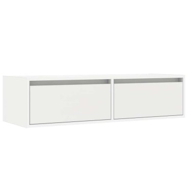 vidaXL Έπιπλο Τηλεόρασης με LED Λευκό 100X35,5x25cm