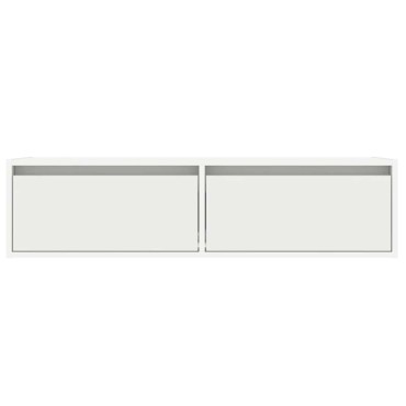 vidaXL Έπιπλο Τηλεόρασης με LED Λευκό 100X35,5x25cm