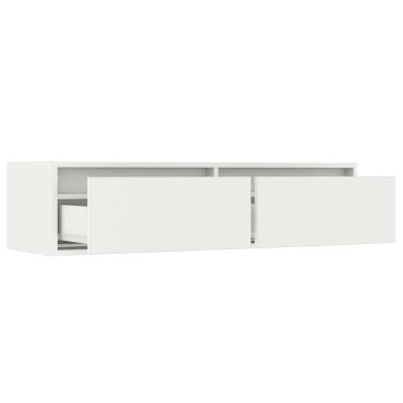 vidaXL Έπιπλο Τηλεόρασης με LED Λευκό 100X35,5x25cm