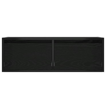 vidaXL Έπιπλο Τηλεόρασης με LED Μαύρη βελανιδιά 75x35,5x25cm